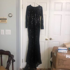Black Sequined Gown